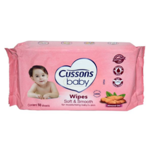 CUSSONS BABY ALMOND WET WIPES 50UN