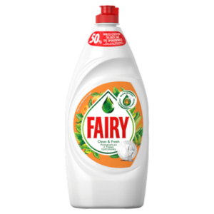 FAIRY DISHWASHING LIQUID SOAP LEMON AND ORANGE CLEAN AND FRESH 450ML