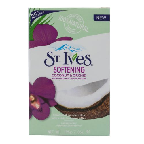 St. IVES SOFTENING COCONUT AND ORCHID BAR SOAP 195G