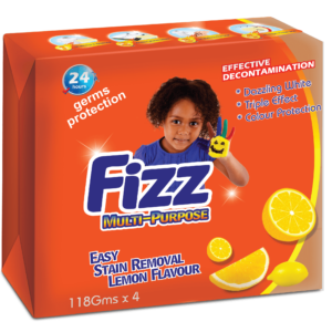 FIZZY MULTI-PURPOSE BAR SOAP 118G 4PC