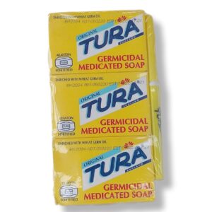 TURA ORIGINAL GERMICIDE MEDICAMENT BAR SOAP 120G PACK OF 3